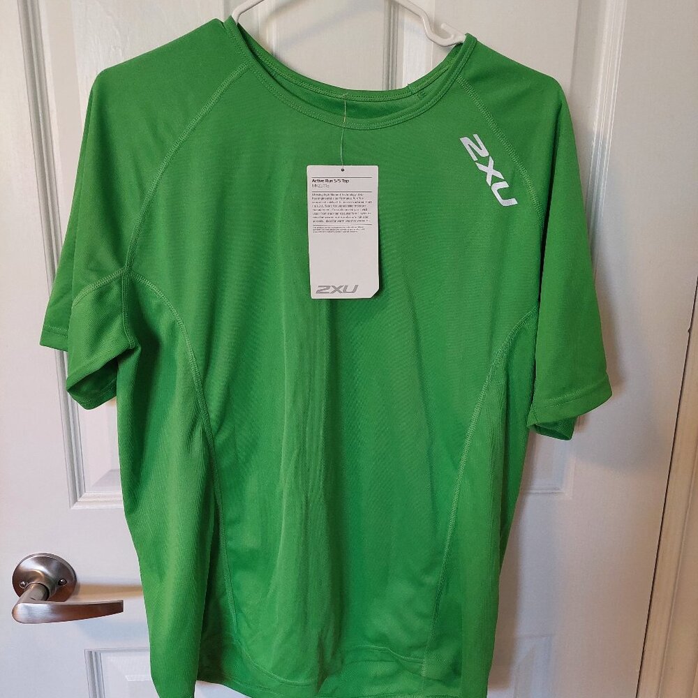 2XU Active Run Short Sleeve Performance T-shirt, Men's M Green